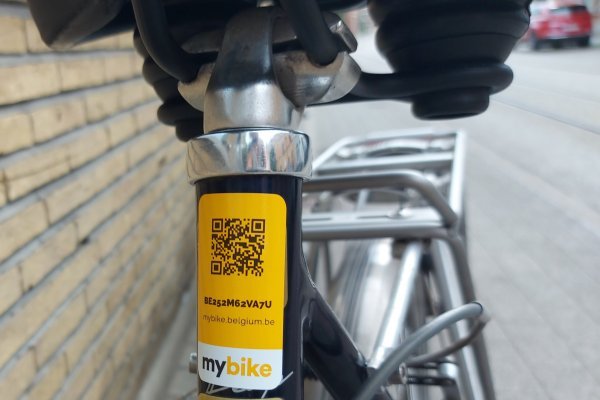 Sticker geregistreerde fiets op Mybike