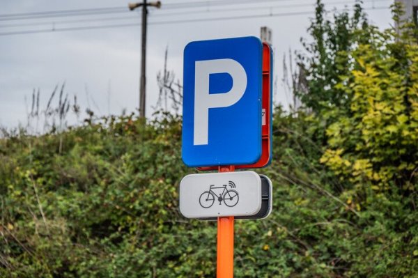Verkeersbord: fietsparkeerplaats voorbehouden voor deelfietsen