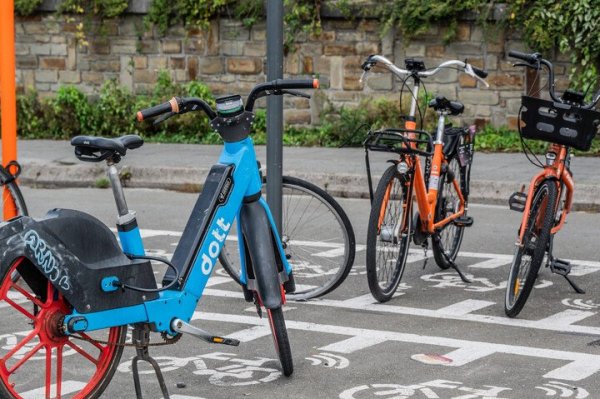 dropzone voorbehouden voor deelfietsen
