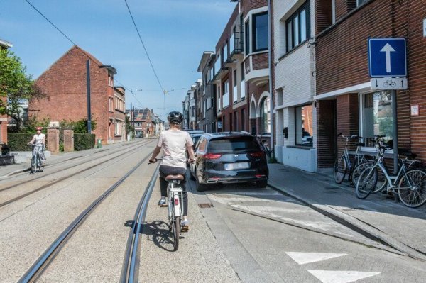 Eenrichtingsstraat met uitzondering voor fietsers